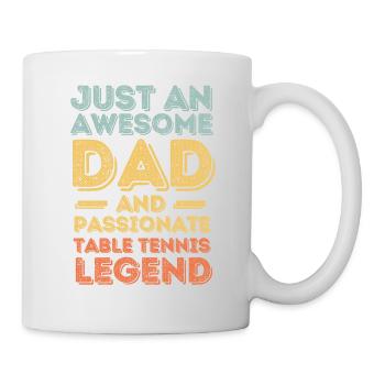 Papa tennis de table rétro - Mug blanc - blanc - Droite