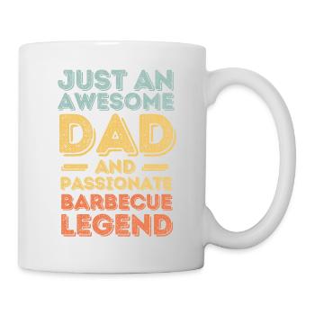 Papa Barbecue rétro - Mug blanc - blanc - Droite