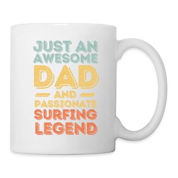Papa surf rétro - Mug blanc - blanc - Droite