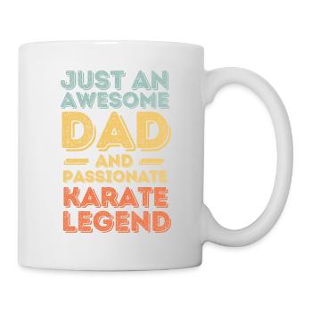 Papa karaté rétro - Mug blanc - blanc - Droite