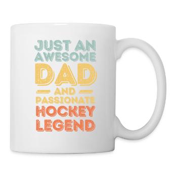 Papa hockey rétro - Mug blanc - blanc - Droite