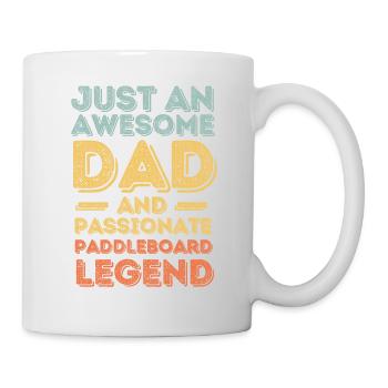 Papa Paddleboard retro - Tasse - Weiß - Rechts