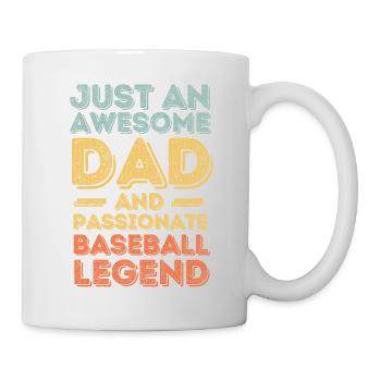 Papa baseball rétro - Mug blanc - blanc - Droite