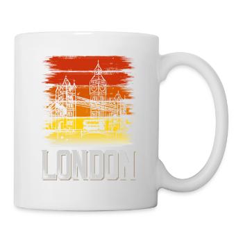 London England UK City Vintage Retro Skyline - Mug - white - Right