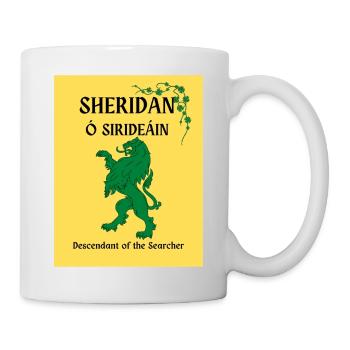 Sheridan Familienname - Tasse - Weiß - Rechts