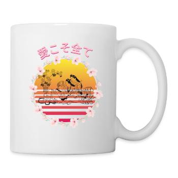 桜の日本語 Love is everything! - Tasse - Weiß - Rechts