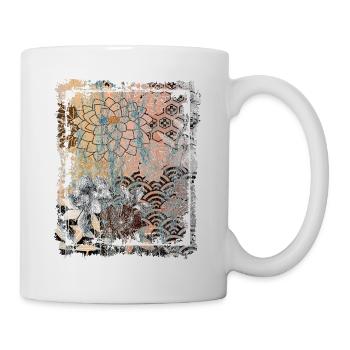 Japanese Floral Pattern Chrysanthemum Cherry - Mug - white - Right