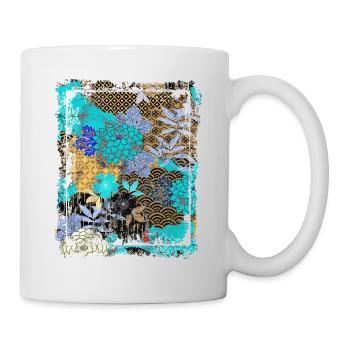 Japanese Floral Pattern Chrysanthemum Cherry - Mug - white - Right