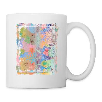 Japanese Floral Pattern Chrysanthemum Cherry - Mug - white - Right