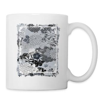 Japanese Floral Pattern Chrysanthemum Cherry - Mug - white - Right
