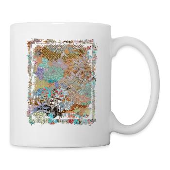 Japanese Floral Pattern Chrysanthemum Cherry - Mug - white - Right