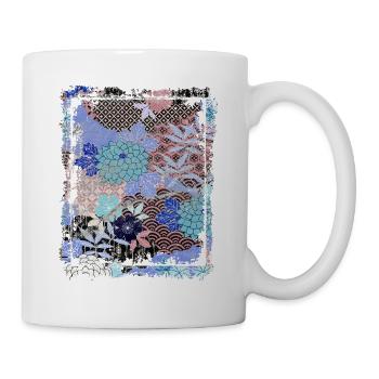 Japanese Floral Pattern Chrysanthemum Cherry - Mug - white - Right