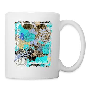 Japanese Floral Pattern Chrysanthemum Cherry - Mug - white - Right