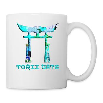 Japan Asian Culture Red Rising Sun Samurai Torii - Mug - white - Right