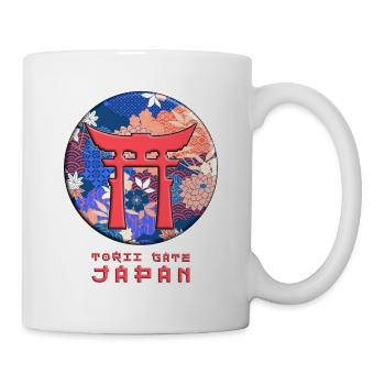 Torii Traditional Japanese Gate Mountain Floral - Mug - white - Right