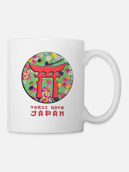 Torii Gate Sanctuaire shinto sacré japonais Japon - Mug blanc - blanc