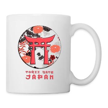 Torii Traditionelles japanisches Tor Japanische Flagge - Tasse - Weiß - Rechts