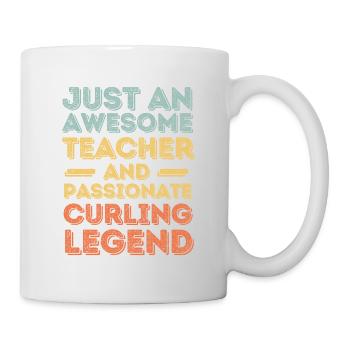 Teacher Curling retro - Mug - white - Right