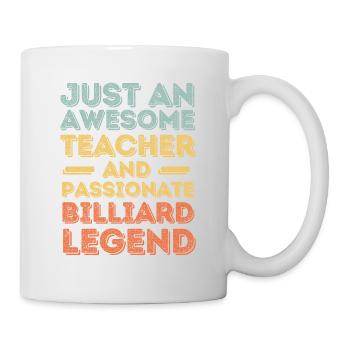 Lehrer Billard retro - Tasse - Weiß - Rechts