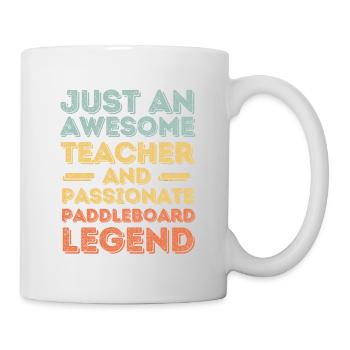 Lehrer Paddleboard retro - Tasse - Weiß - Rechts