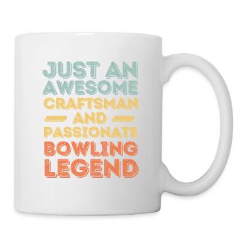 Handwerker Bowling retro - Tasse - Weiß - Rechts