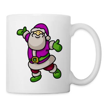 Joyeux Père Noël Violet - Mug blanc - blanc - Droite
