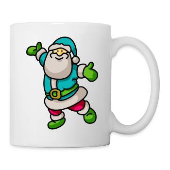 Joyeux Père Noël Turquoise - Mug blanc - blanc - Droite