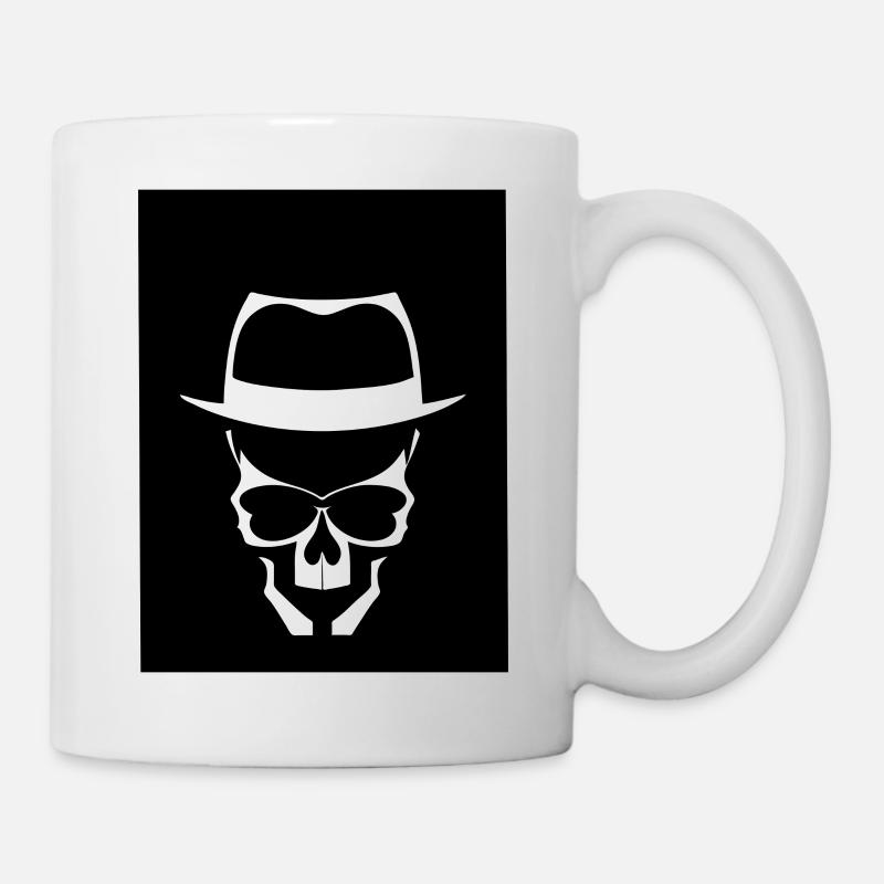 Crâne mafieux - Mug blanc - blanc