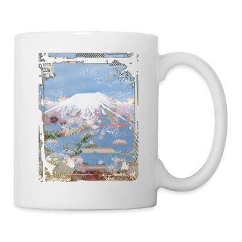 Japan Mount Fuji Cherry Blossom Sakura Collage - Mug - white - Right