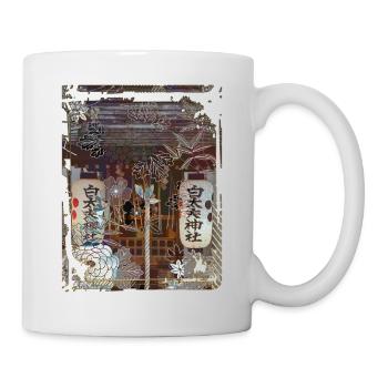 Japan Worship Place Collage Art 90 - Mug - white - Right