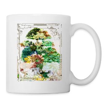 Bonsaï Japonais Jardin Art Collage Art 95 - Mug blanc - blanc - Droite