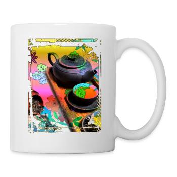 Japan Tea Ceremony Collage Art 99 - Mug - white - Right