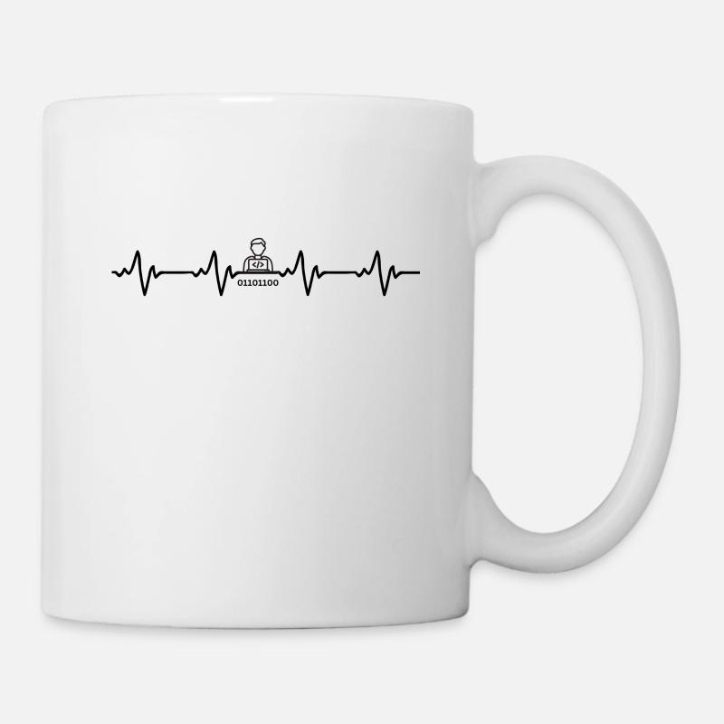 Programmierer Herzschlag - Tasse - Weiß