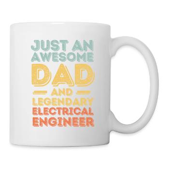 Papa Elektroingenieur Vatertag - Tasse - Weiß - Rechts