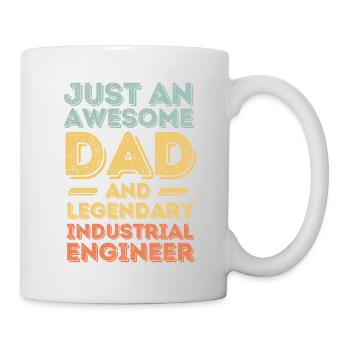Papa Wirtschaftsingenieur Vatertag - Tasse - Weiß - Rechts