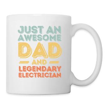 Papa Elektriker Vatertag - Tasse - Weiß - Rechts