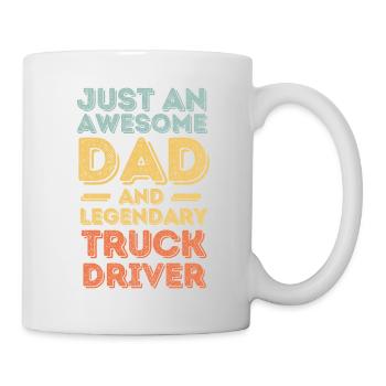 Papa Camionneur Fête des Pères - Mug blanc - blanc - Droite