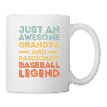 Opa Baseball retro - Tasse - Weiß - Rechts
