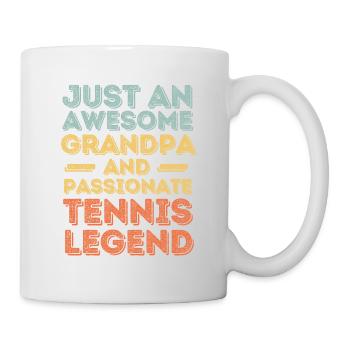 Grandpa Tennis retro - Mug - white - Right