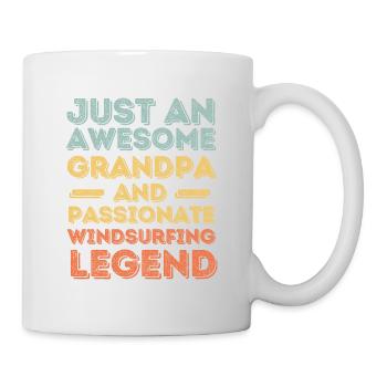 Opa Windsurfen retro - Tasse - Weiß - Rechts