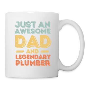 Papa Plumber Fête des pères - Mug blanc - blanc - Droite