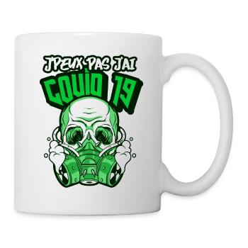 J'peux pas j'ai covid 19. Coronavirus - Mug blanc - blanc - Droite