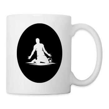 Fußball Soccer - Tasse - Weiß - Rechts
