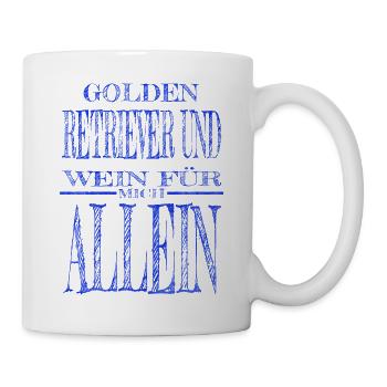 alkohol tier witzig weißwein am coffee bachhund - Tasse - Weiß - Rechts