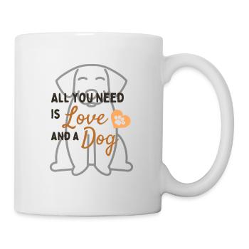 Amoureux des chiens - Mug blanc - blanc - Droite