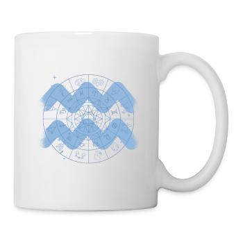 Aquarius Wassermann Astrologie Geschenk - Tasse - Weiß - Rechts