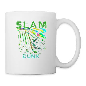 SLAMDUNK Basketball Streetball Psycho Design - Tasse - Weiß - Rechts