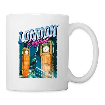 London England UK City Skyline Vintage Retro - Mug - white - Right
