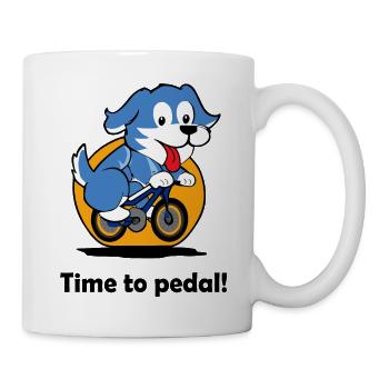 Pédales pour chiens - Mug blanc - blanc - Droite