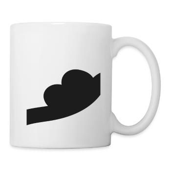 Line Design Mouth Smile Symbol Silhouette Vector - Mug - white - Right